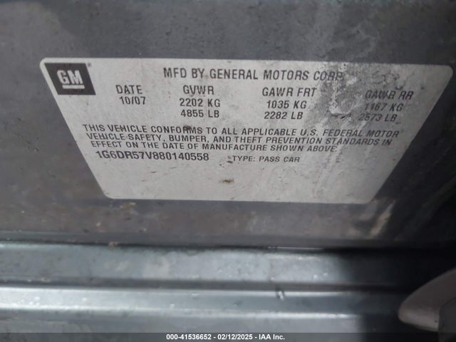 2008 CADILLAC CTS 1G6DR57V880140558 Photo 8