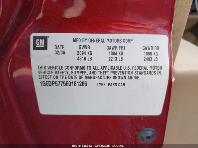 2006 CADILLAC CTS 1G6DP577560181265 Photo 8