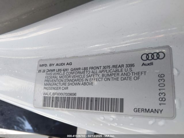 2022 AUDI E-TRON GT WAUEJBFWXN7009696 Photo 8
