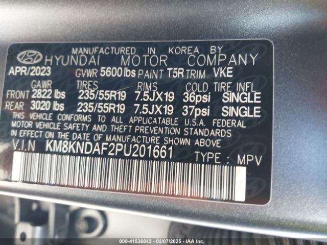 KM8KNDAF2PU201661 Hyundai Ioniq 5 Sel