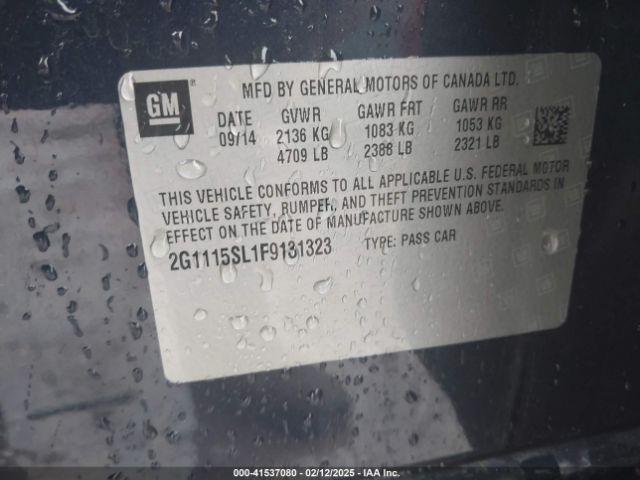 2G1115SL1F9131323 Chevrolet IMPALA 1LT