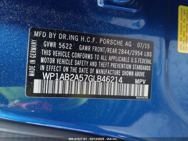 2016 PORSCHE MACAN WP1AB2A57GLB46214 Photo 8