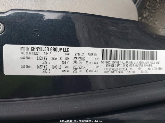 Dodge Grand Caravan Sxt 2014 2C4RDGCG1ER202646 Image 9