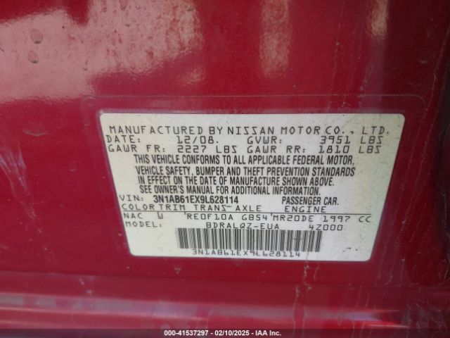 2009 NISSAN SENTRA 3N1AB61EX9L628114 Photo 8