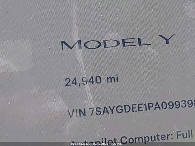 7SAYGDEE1PA099398 Tesla Model Y