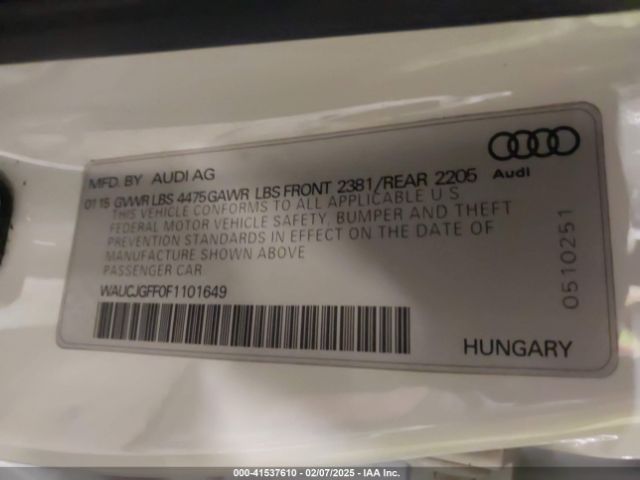 WAUCJGFF0F1101649 Audi A3 2.0 Tdi Premium