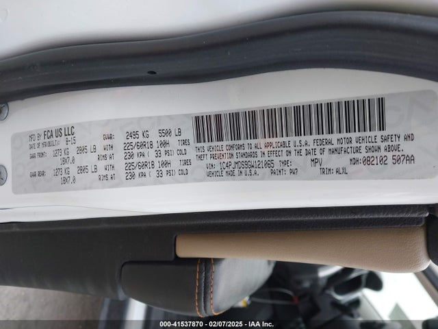 Jeep Cherokee Limited 2016 1C4PJMDS9GW121065 Image 9