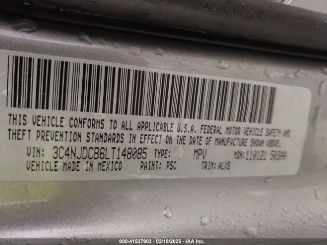 3C4NJDCB6LT148085 Jeep Compass Limited 4x4