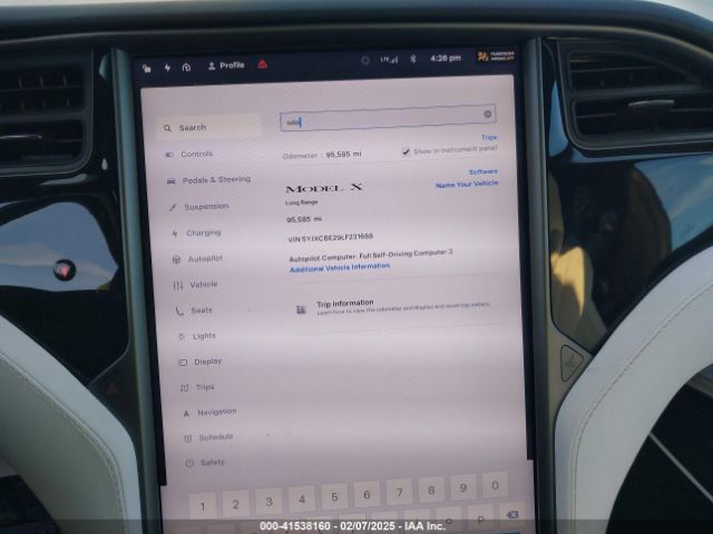 5YJXCBE29LF231688 Tesla Model X Long Range Dual Motor All-wheel Drive/long Range Plus Dual Motor All-wheel Drive