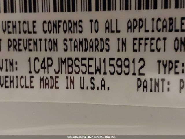 1C4PJMBS5EW159912 Jeep Cherokee Trailhawk