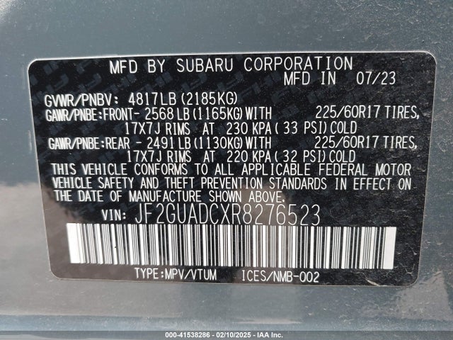 Subaru na 2024 JF2GUADCXR8276523 Image 9
