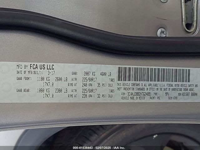 3C4NJDBB2HT624891 Jeep New Compass Latitude 4x4