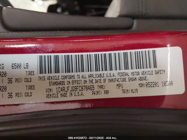 1C4RJFJG9FC878469 Jeep Grand Cherokee Summit