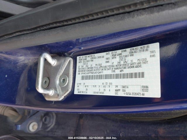 Ford ESCAPE S 2014 1FMCU0F76EUE12411 Image 9