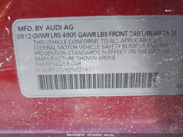 2013 AUDI A4 WAUFFAFL5DN021657 Photo 8