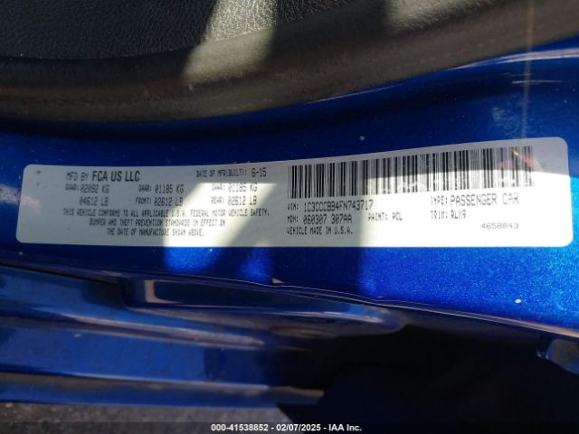 1C3CCCBB4FN743717 Chrysler 200 S