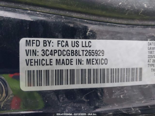 3C4PDCGB8LT265929 Dodge Journey Crossroad