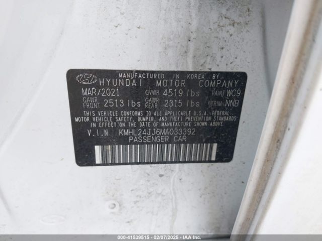 KMHL24JJ6MA033392 Hyundai Sonata Blue