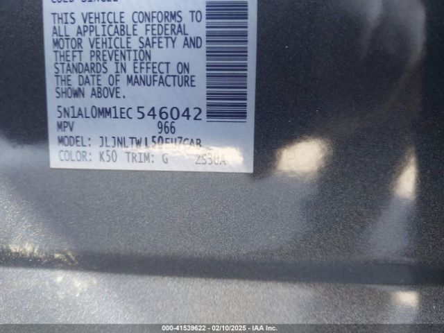 5N1AL0MM1EC546042 Infiniti QX60