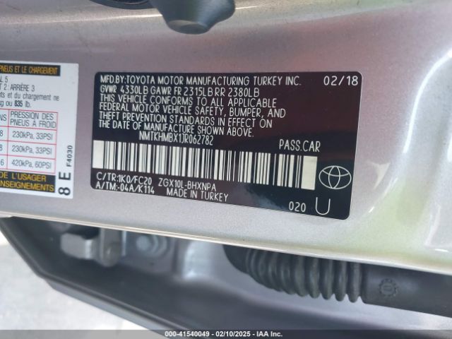 NMTKHMBX1JR062782 Toyota C-HR XLE