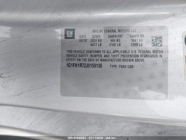 1G1FH1R72J0159136 Chevrolet CAMARO 2SS