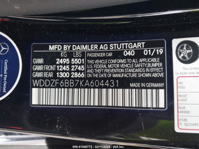 WDDZF6BB7KA604431 Mercedes-Benz Amg E 53 4matic