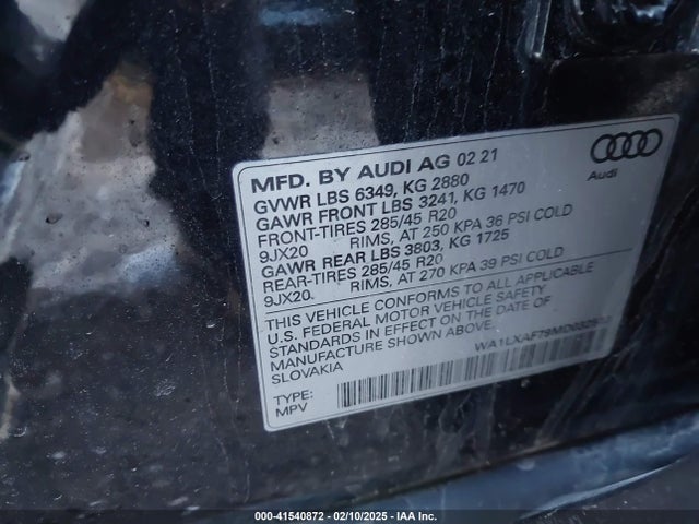 2021 AUDI Q7 WA1LXAF79MD032540 Photo 8