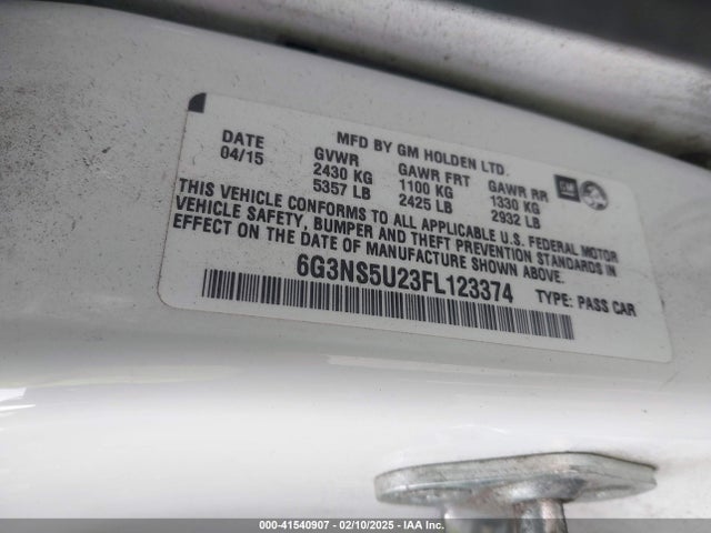 6G3NS5U23FL123374 Chevrolet Caprice Police