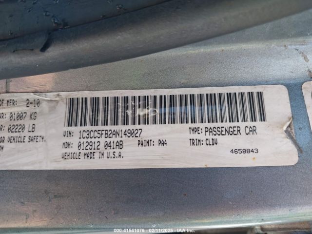 2010 CHRYSLER SEBRING 1C3CC5FB2AN149027 Photo 8