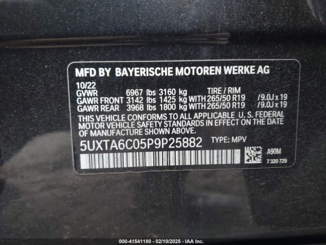 2023 BMW X5 PHEV 5UXTA6C05P9P25882 Photo 8