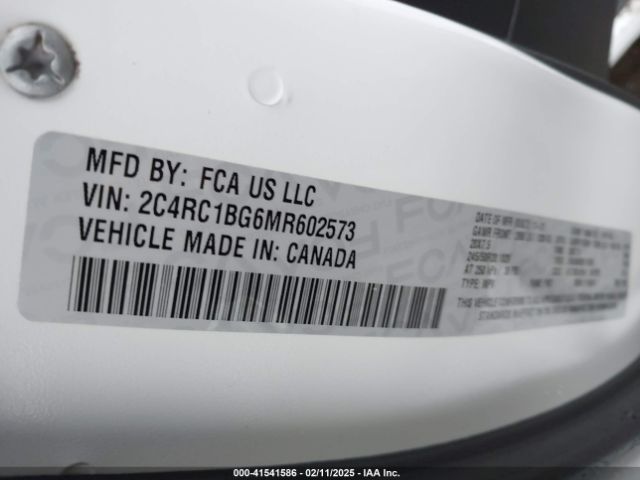 2021 CHRYSLER PACIFICA 2C4RC1BG6MR602573 Photo 8
