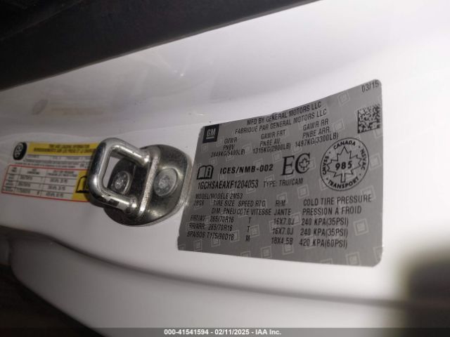 1GCHSAEA1F1269650 Chevrolet Colorado Wt