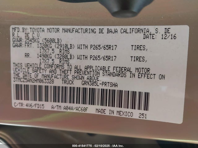 3TMCZ5AN2HM063328 Toyota Tacoma Trd Sport