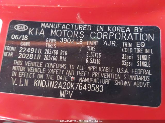 KNDJN2A20K7649583 KIA Soul