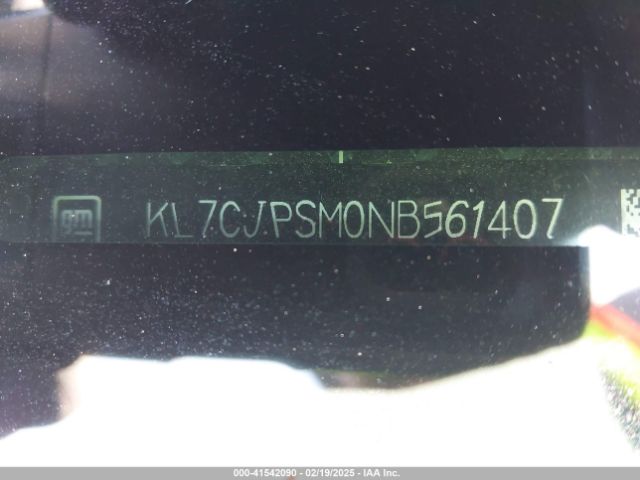 KL7CJPSM0NB561407 Chevrolet Trax Awd Lt