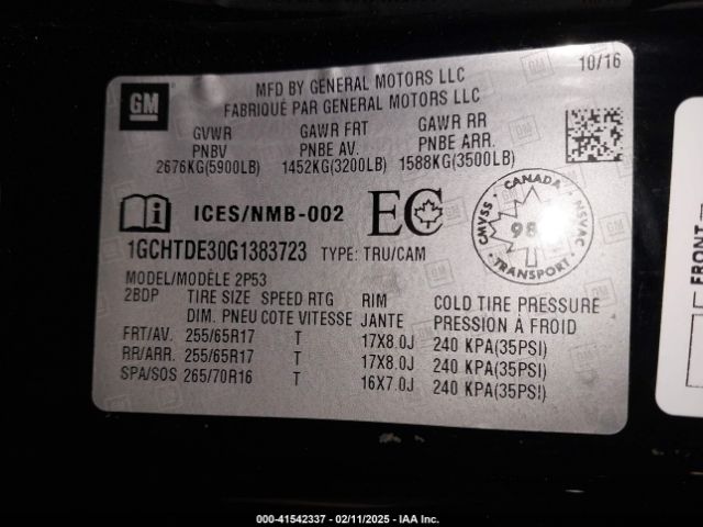 1GCHTDE30G1383723 Chevrolet Colorado Z71
