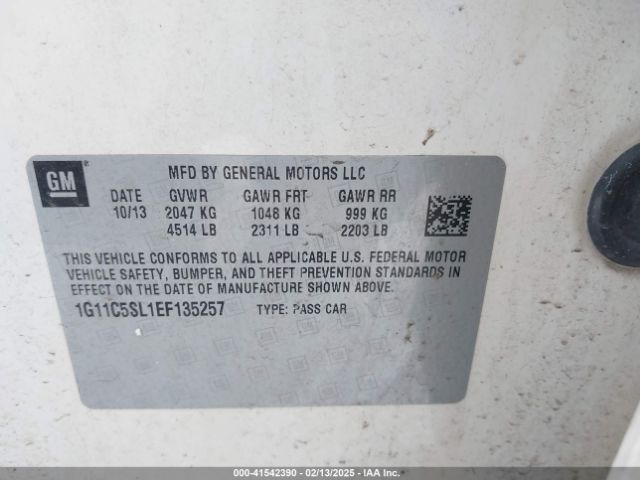 1G11C5SL1EF135257 Chevrolet MALIBU 1LT