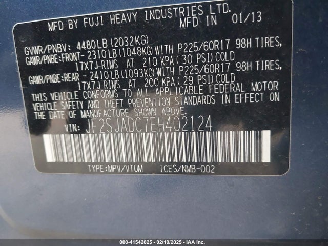 Subaru Forester 2.5i Premium 2014 JF2SJADC7EH402124 Image 9