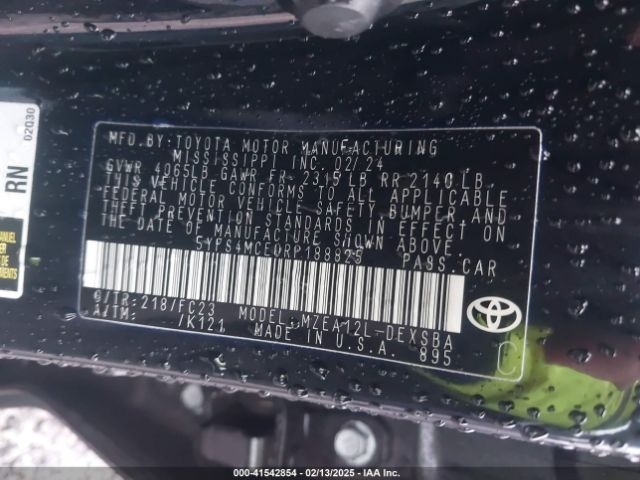 5YFS4MCE0RP188825 Toyota COROLLA SE