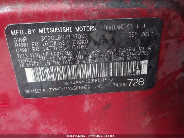 2018 MITSUBISHI MIRAGE ML32A4HJ5JH004562 Photo 8