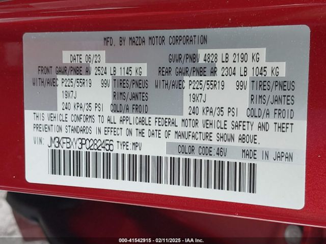 JM3KFBXY3P0282456 Mazda Cx-5 2.5 Turbo Signature