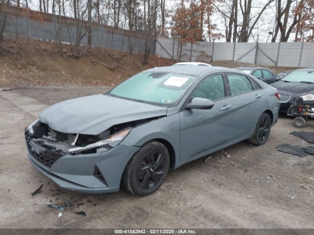 KMHLM4AJ3MU006269 Hyundai Elantra Hybrid Blue