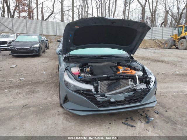 KMHLM4AJ3MU006269 Hyundai Elantra Hybrid Blue