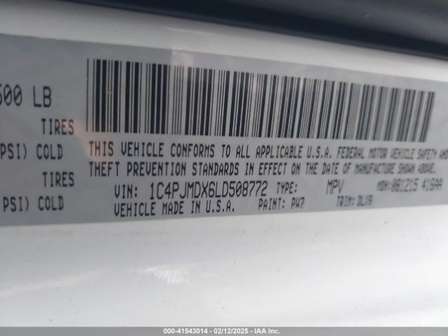 1C4PJMDX6LD508772 Jeep Cherokee Limited 4x4