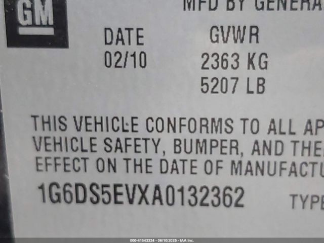 2010 CADILLAC CTS 1G6DS5EVXA0132362 Photo 8