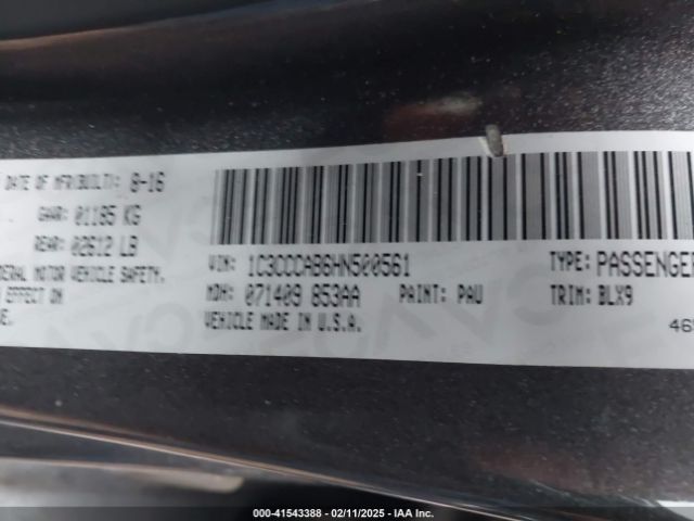 2017 CHRYSLER 200 1C3CCCAB6HN500561 Photo 8