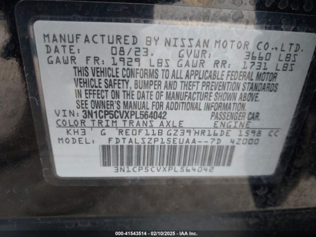 3N1CP5CVXPL564042 Nissan Kicks Sv Xtronic Cvt