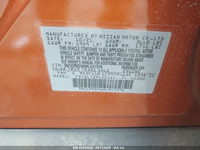 Nissan Kicks Sr Xtronic Cvt 2021 3N1CP5DV6ML547376 Image 9