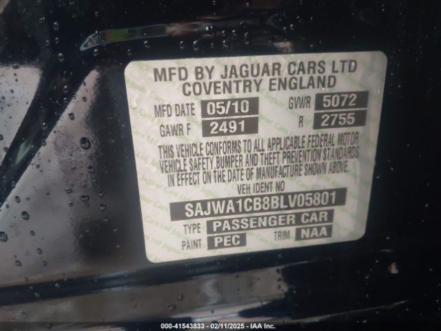 2011 JAGUAR XJ SAJWA1CB8BLV05801 Photo 8