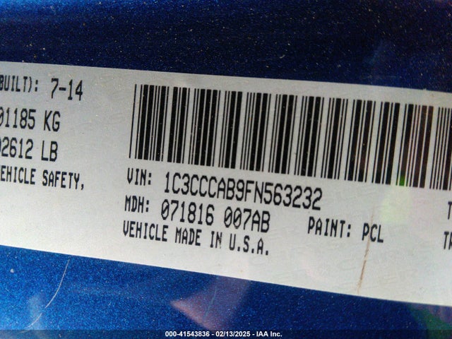 Chrysler 200 Limited 2015 1C3CCCAB9FN563232 Image 9